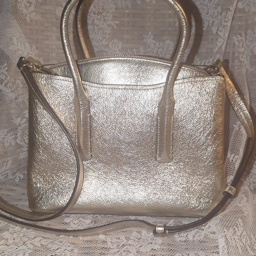 Kate Spade Metallic Gold Tote / Crossbody Bag ✨ - Picture 3 of 8